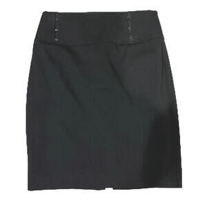 Express Vintage Y2K Office High Waisted Straight Black Pencil Skirt Size 10